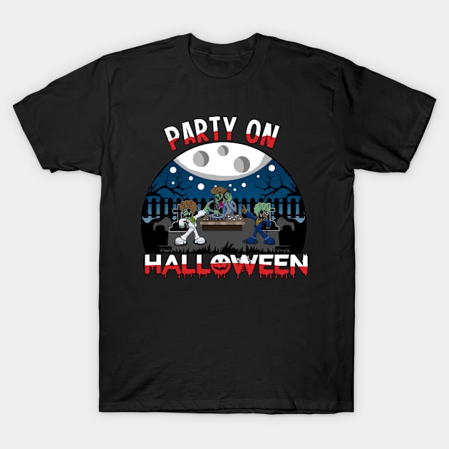 Party On Halloween Partying Halloween T-Shirt by T-Shirt.CONCEPTS